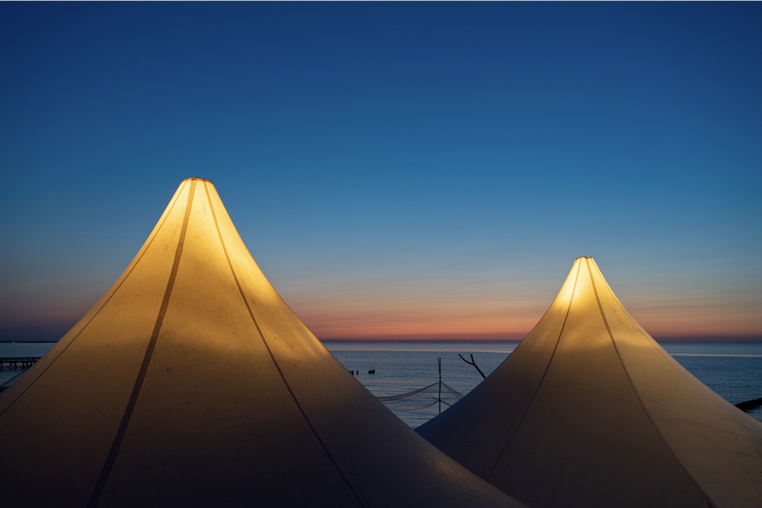 Sonnenuntergang ueber der Standbar